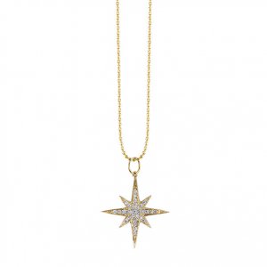 Gold & Diamond Medium Starburst Charm