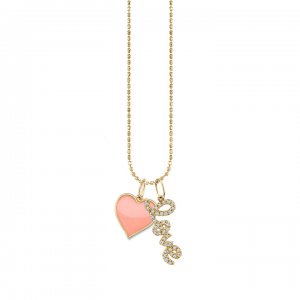 Gold & Diamond Heart & Love Necklace