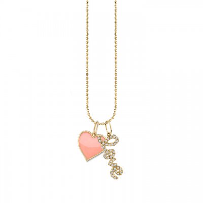 Gold & Diamond Heart & Love Necklace