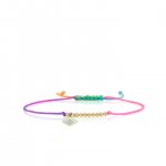 Gold & Enamel Tiny Groovy Eye Cord Bracelet