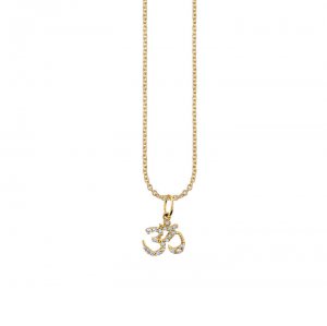 Gold & Diamond Small Om Charm