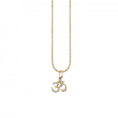 Gold & Diamond Small Om Charm