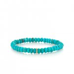 Gold & Diamond Rondelle on Turquoise