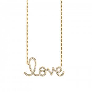 Gold & Diamond Extra Large Love Necklace