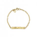 Gold Nugget Large Bar Bracelet