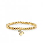 Gold & Diamond Small Squirrel On Gold Beads