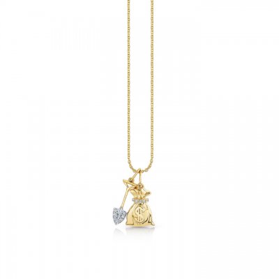 Gold & Diamond Gold Digger Necklace