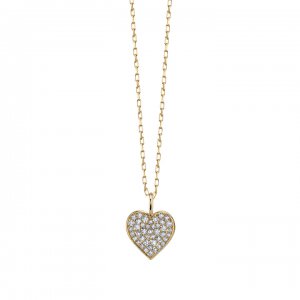 Gold & Diamond Mini Heart Charm