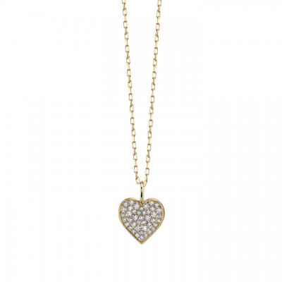 Gold & Diamond Mini Heart Charm