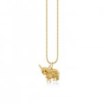 Gold & Diamond Highland Cow Charm