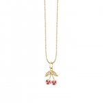 Gold & Diamond Small Cherry Charm