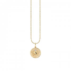 Gold & Diamond Cancer Zodiac Medallion