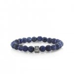 Men's Collection Black Rhodium Hexagon Rondelle on Iolite