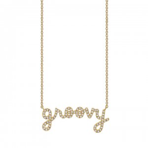 Gold & Diamond Small Groovy Necklace