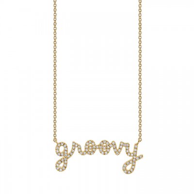 Gold & Diamond Small Groovy Necklace