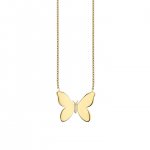 Little Loves Gold & Diamond Butterfly Necklace