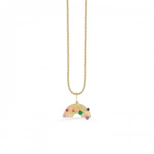 Little Loves Gold & Gemstone Rainbow Necklace