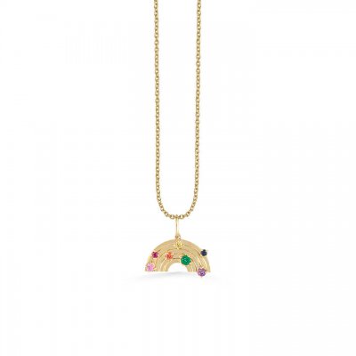 Little Loves Gold & Gemstone Rainbow Necklace