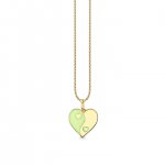 Gold & Enamel Yin Yang Heart Charm