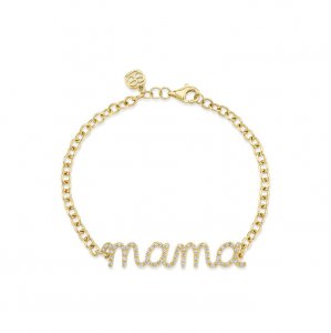 Gold & Diamond Mama Bracelet