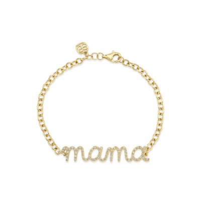 Gold & Diamond Mama Bracelet