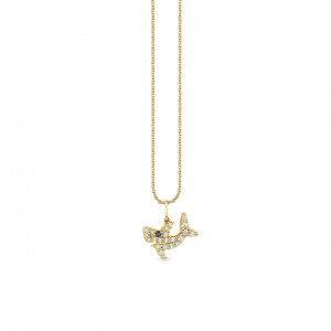 Gold & Diamond Shark Charm