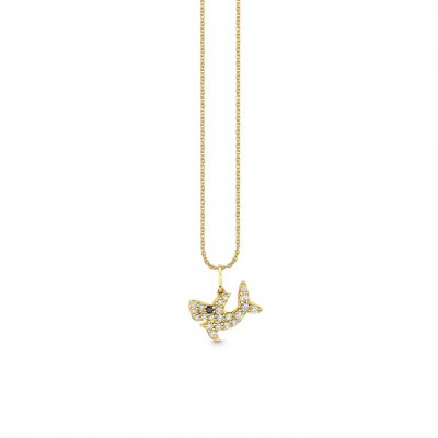 Gold & Diamond Shark Charm