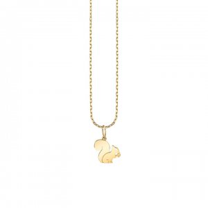 Pure Gold Small Squirrel Charm