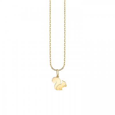 Pure Gold Small Squirrel Charm