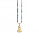 Gold & Diamond Money Bag Charm