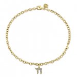 Gold & Diamond Chai Anklet