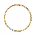 Gold & Diamond Small Link Necklace