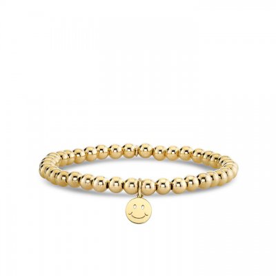 Little Loves Pure Gold Happy Face on Gold Beads