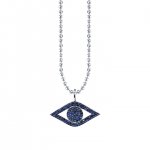 Men's Collection Gold & Sapphire Large Evil Eye Charm