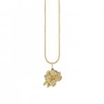 Gold & Diamond Magnolia Charm