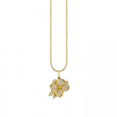 Gold & Diamond Magnolia Charm