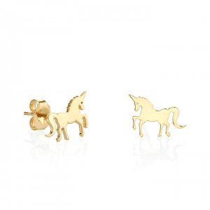 Little Loves Pure Gold Unicorn Earrings