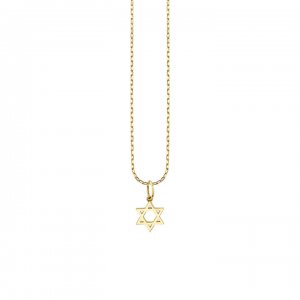 Pure Gold Tiny Jewish Star Charm