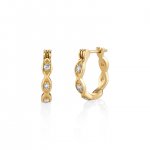 Gold & DiamondMulti Marquise Evil Eye Hoops