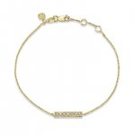 Gold & Diamond Bar Bracelet