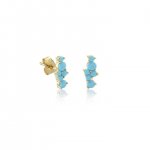 Gold & Turquoise Cocktail Bar Stud