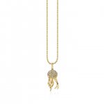 Gold & Diamond Jellyfish Charm