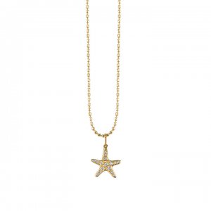 Gold & Diamond Small Starfish Charm