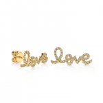 Gold & Diamond Love Stud