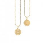 Gold & Diamond Gemini Zodiac Medallion