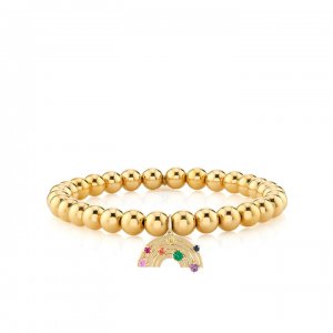 Gold Rainbow on Gold Beads