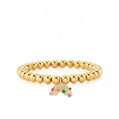 Gold Rainbow on Gold Beads