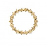 Gold & Pave Diamond Daisy Eternity Bracelet