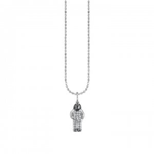 Little Loves Gold & Diamond Astronaut Necklace