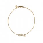 Gold & Diamond Mrs Bracelet